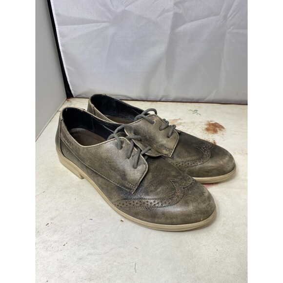 Naot Shoes - Naot Womens Lace Up Oxford Grey Leather Comfort Shoes Size 40 US 10-10.5